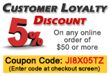 Customer Loyalty Discount - 5% - Click Here To Shop